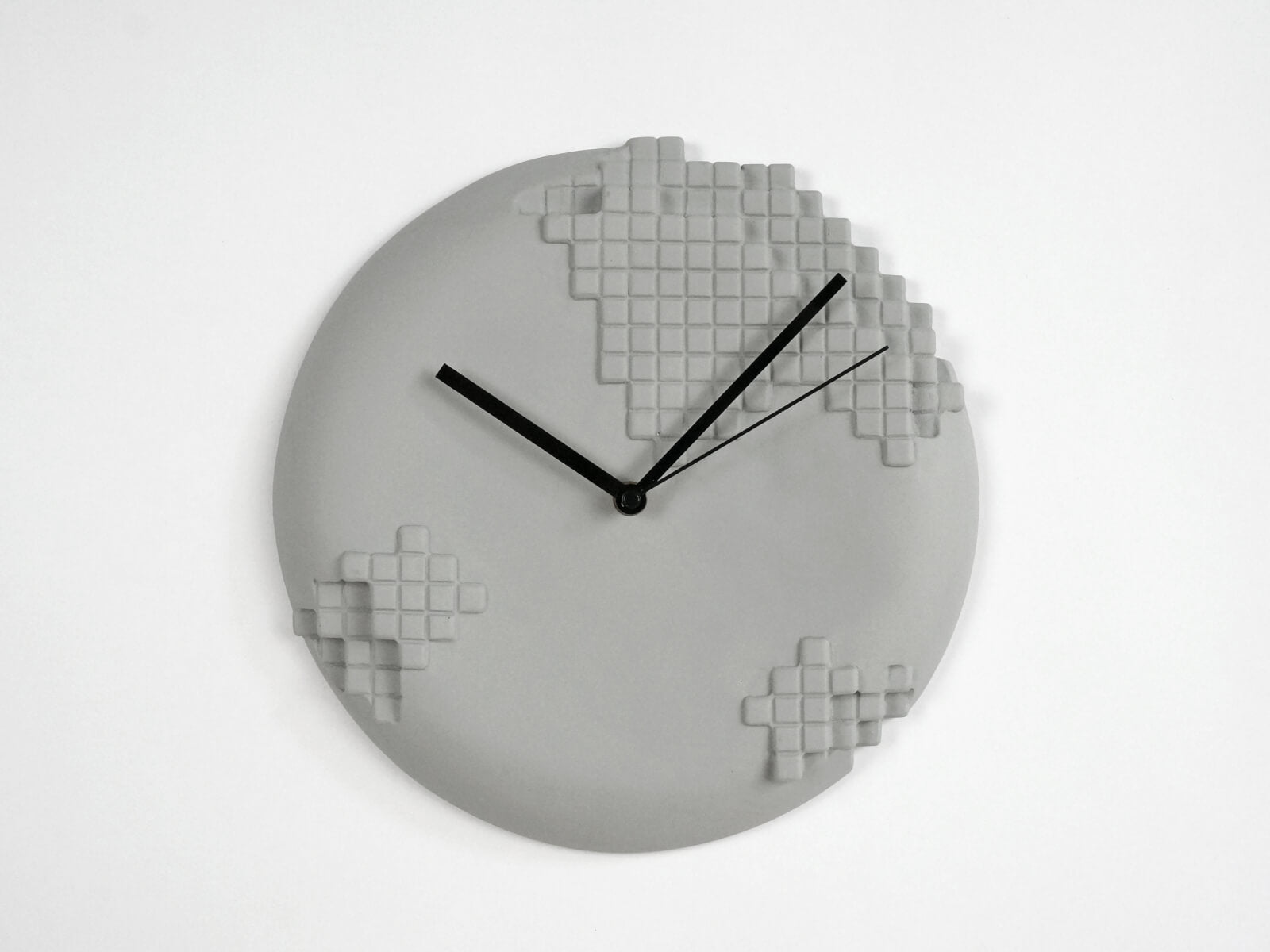 Pixel Wall Clock - Cool Grey – Thoughtful Gift from The Gift Shop UAE
