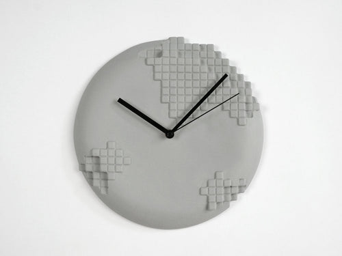 Pixel Wall Clock - Cool Grey – Thoughtful Gift from The Gift Shop UAE