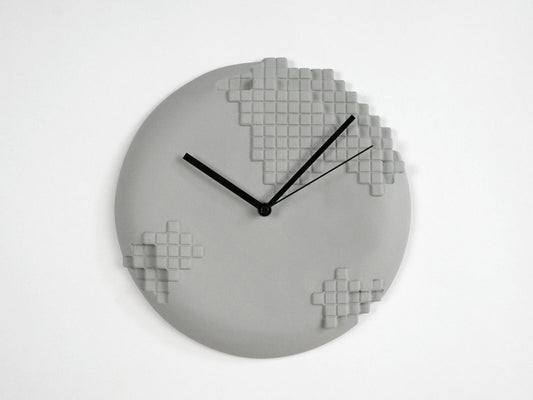 Pixel Wall Clock - Cool Grey – Thoughtful Gift from The Gift Shop UAE