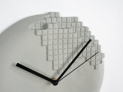 Pixel Wall Clock - Cool Grey – Thoughtful Gift from The Gift Shop UAE