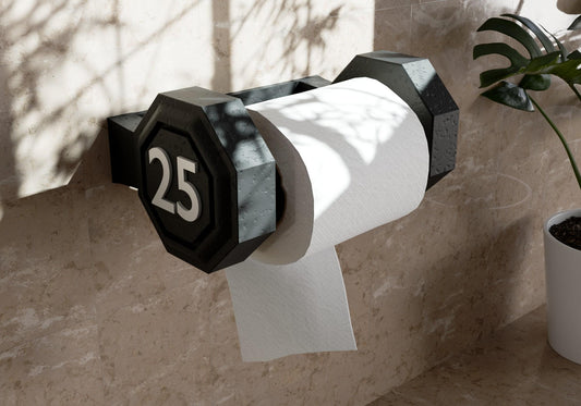 Dumbbell Toilet Paper Holder – Gym-Inspired Bathroom Decor for Fitness - The Gift Shop