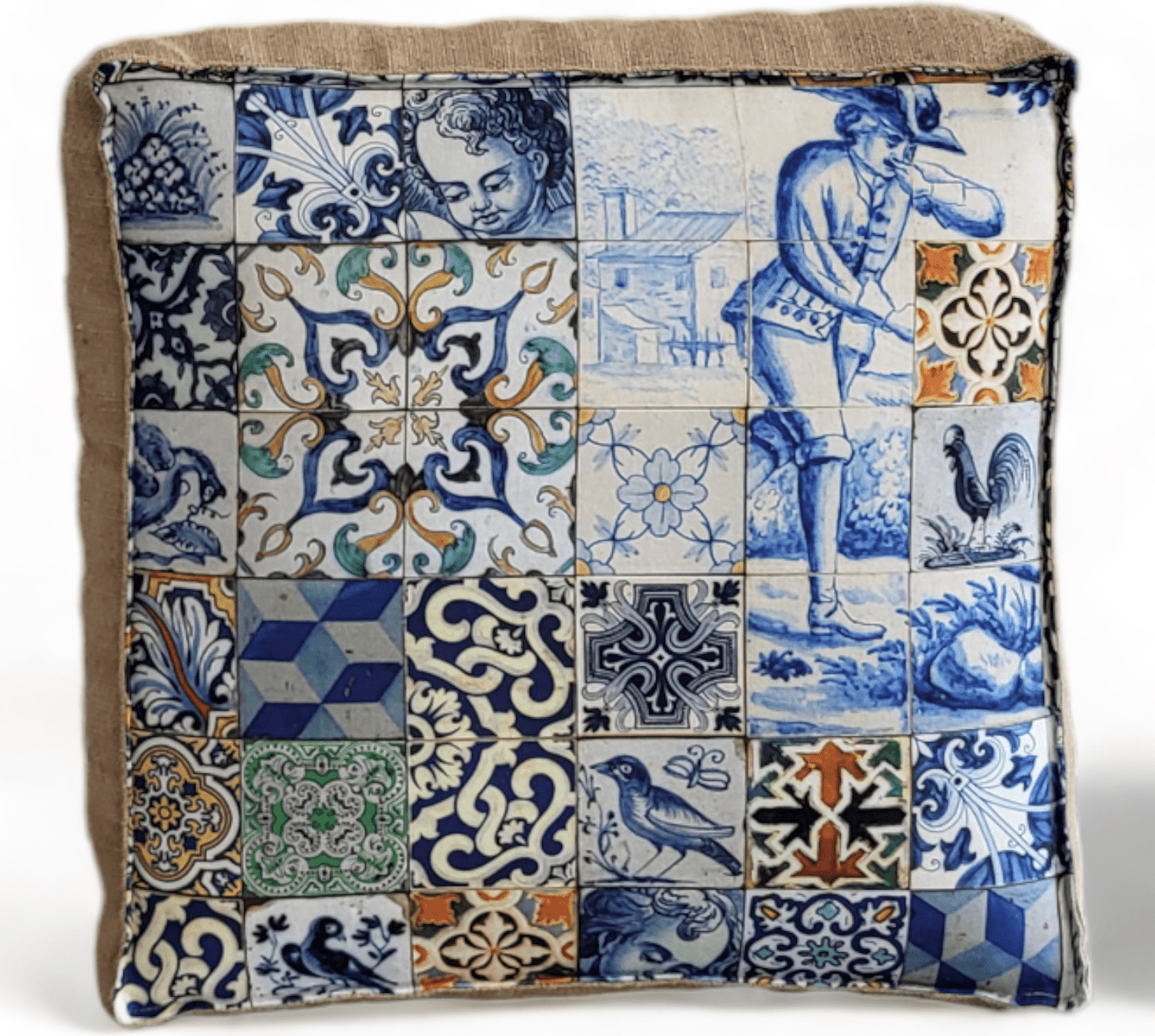 Portuguese Azulejo Pouf – Thoughtful Gift from The Gift Shop UAE