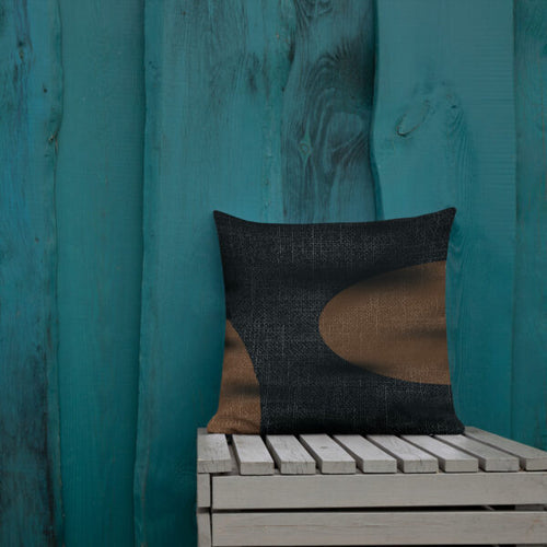 Premium Pillow covers Black and brown Design - 18*18 / Black + Brown - Textiles & Pillows