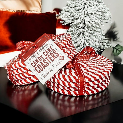 Candy Cane Coaster Set – 4 Pieces