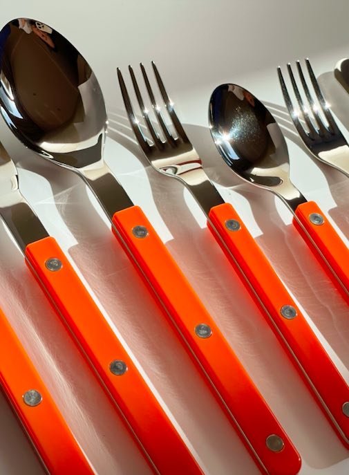 Retro Stainless Steel Flatware Set of 10 - The Gift Shop