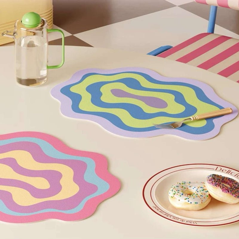 Ripple Faux Leather Placemats