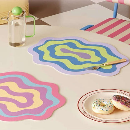 Ripple Faux Leather Placemats