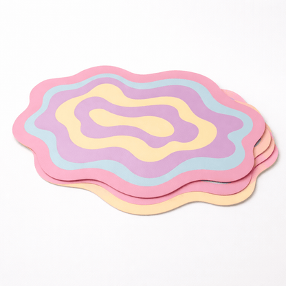 Ripple Faux Leather Placemats