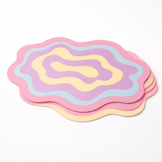 Ripple Faux Leather Placemats