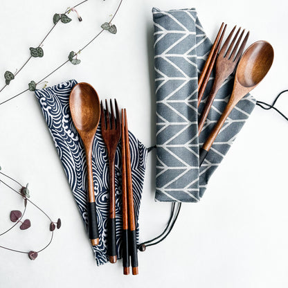 Japanese-Style Wooden Cutlery Set – Elegance Meets Sustainability - The Gift Shop