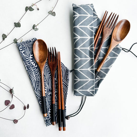 Japanese-Style Wooden Cutlery Set – Elegance Meets Sustainability - The Gift Shop