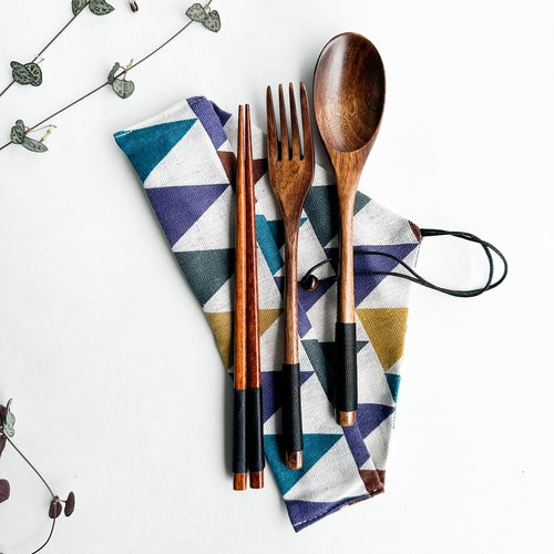 Japanese-Style Wooden Cutlery Set – Elegance Meets Sustainability - The Gift Shop