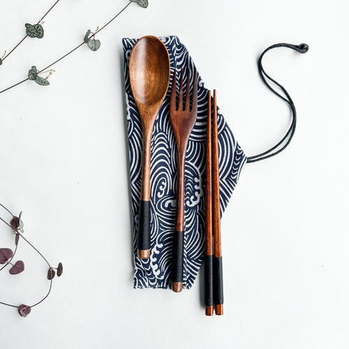 Japanese-Style Wooden Cutlery Set – Elegance Meets Sustainability - The Gift Shop