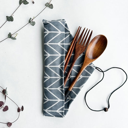 Japanese-Style Wooden Cutlery Set – Elegance Meets Sustainability - The Gift Shop