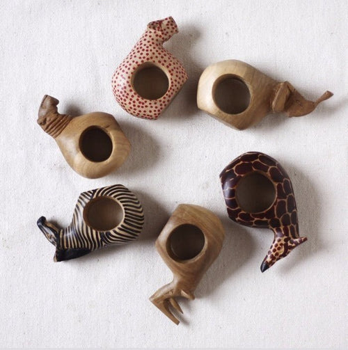 Safari Wood Napkin Rings