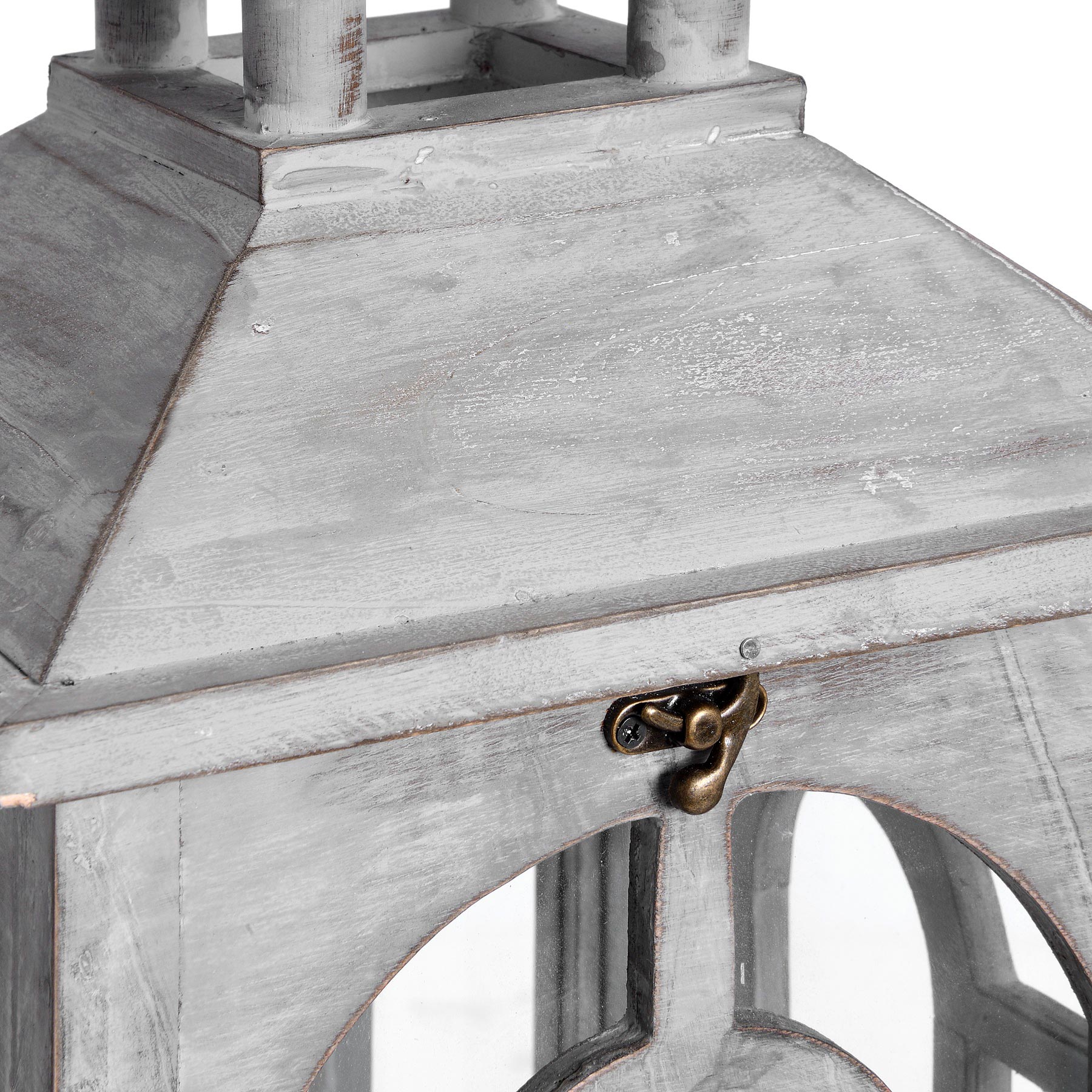 Set of Three Handmade Wooden Lanterns - The Gift Shop