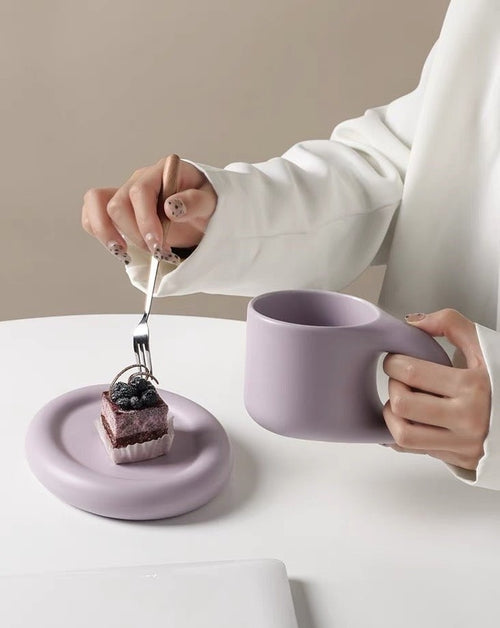 Handcrafted Bauhaus Ceramic Chubby Mugs - The Gift Shop