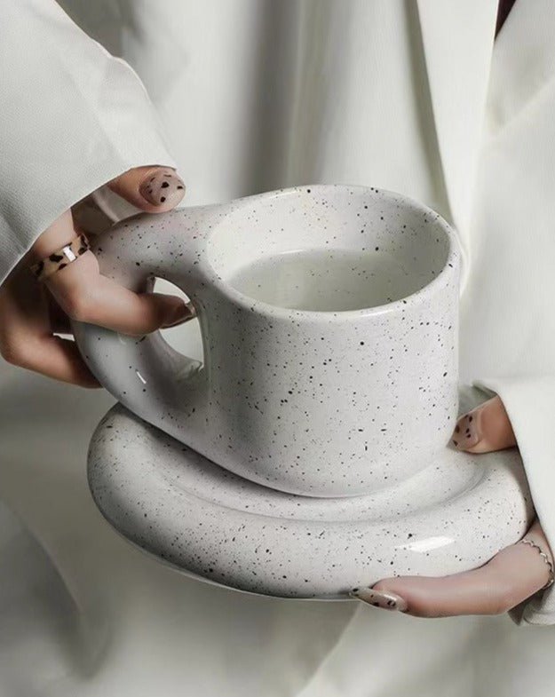 Handcrafted Bauhaus Ceramic Chubby Mugs - The Gift Shop