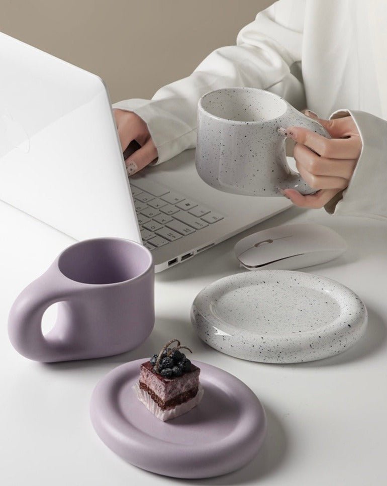 Handcrafted Bauhaus Ceramic Chubby Mugs - The Gift Shop