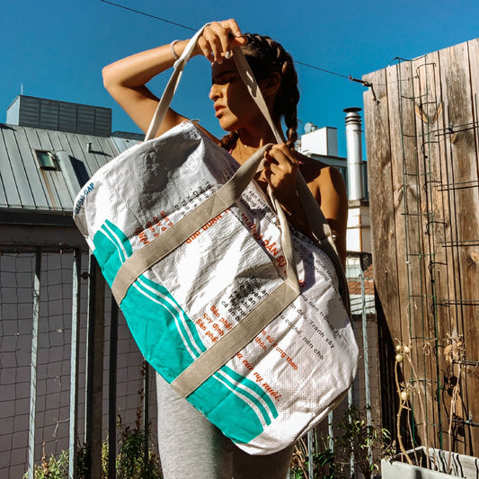 ‘Sporty’ Upcycled Weekend Bag – Assorted Colours – Thoughtful Gift from The Gift Shop UAE