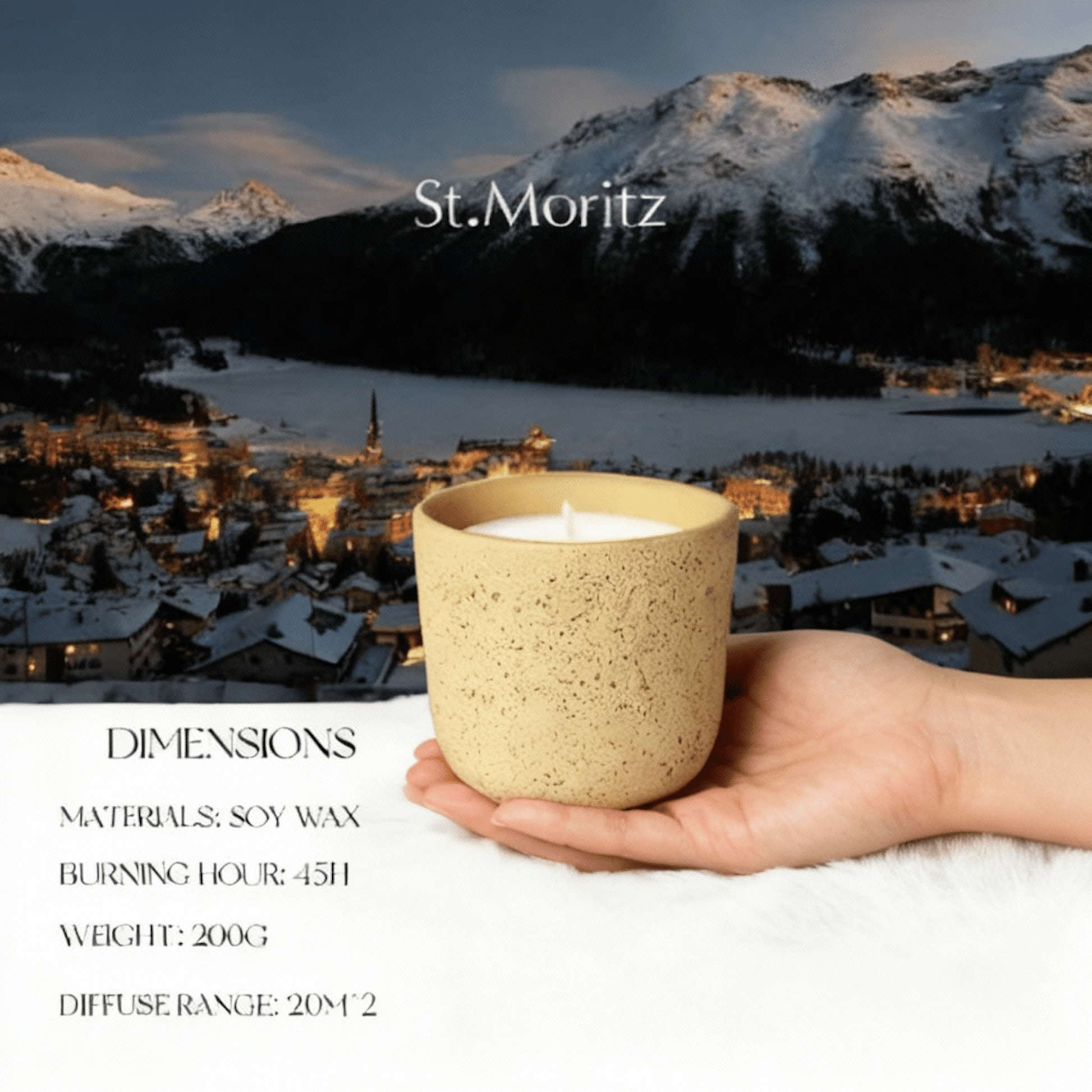 St. Moritz Wood Wick Candle