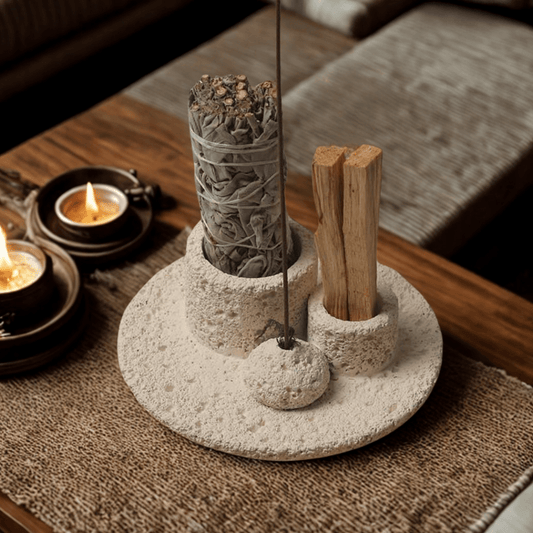 Stone Incense Burner - Sculptural Design – Thoughtful Gift from The Gift Shop UAE