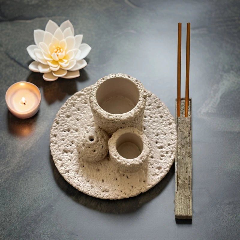 Stone Incense Burner - Sculptural Design – Thoughtful Gift from The Gift Shop UAE