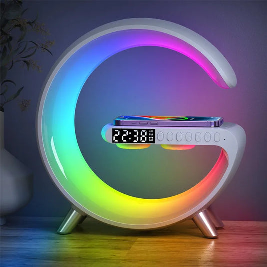 Multifunctional Wireless Charger Alarm Clock Speaker APP Control - The Gift Shop