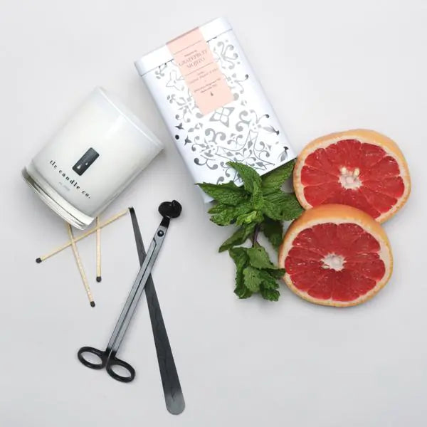 Scented Candle - Grapefruit, Rhubarb & Mint Candle - The Gift Shop
