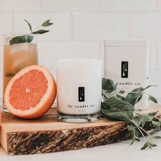 Scented Candle - Grapefruit, Rhubarb & Mint Candle - The Gift Shop