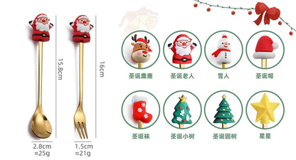 Christmas Cutlery Set: Festive Spoon and Fork - The Gift Shop
