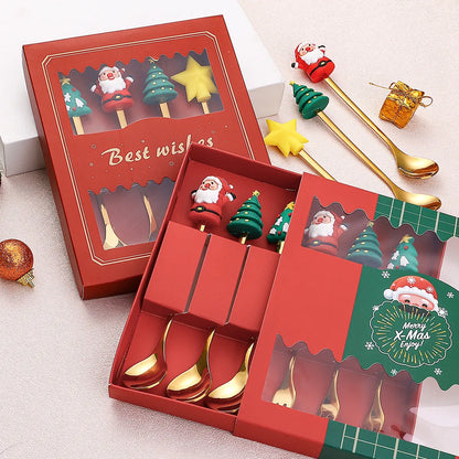 Christmas Cutlery Set: Festive Spoon and Fork - The Gift Shop