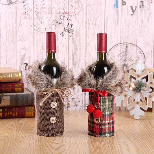 Christmas Wine Bottle Cover - The Gift Shop