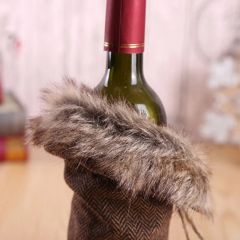 Christmas Wine Bottle Cover - The Gift Shop