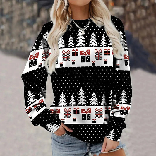 Cozy Pattern Christmas Sweater Pajama Set - Festive Holiday Sleepwear - The Gift Shop