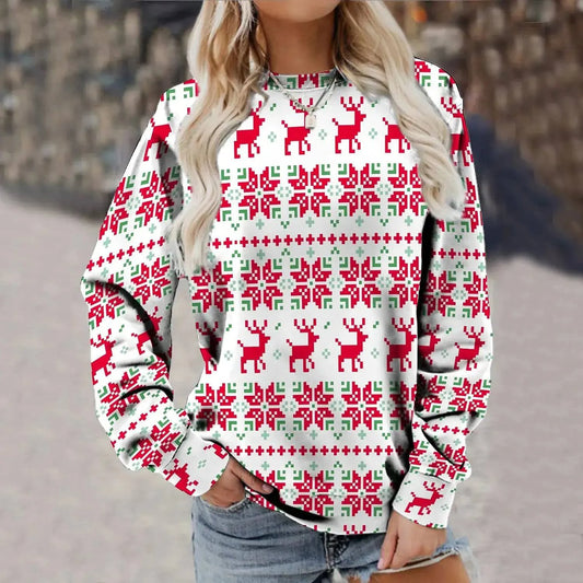 Cozy Pattern Christmas Sweater Pajama Set - Festive Holiday Sleepwear - The Gift Shop