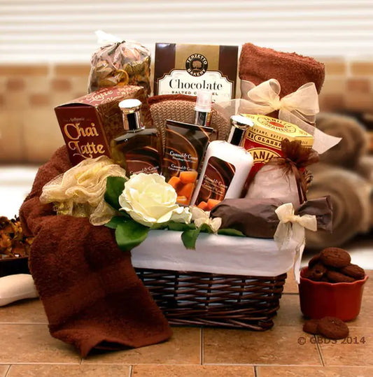 Caramel Indulgence Spa Relaxation Hamper - Luxurious Bath Gift Set - The Gift Shop