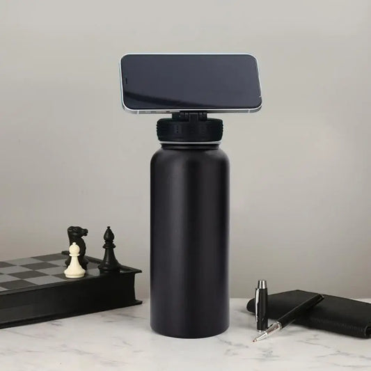 Water Bottle With Magnetic Phone Mount - The Gift Shop