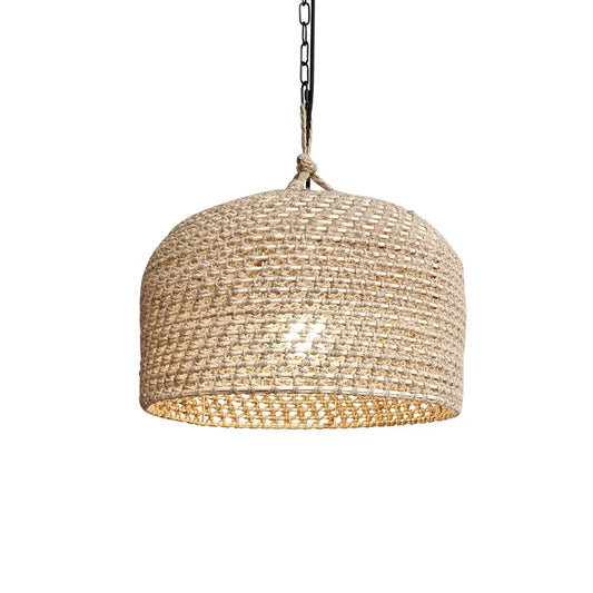 🌿 Vintage Hemp Rope Woven Zen Tea Room Lamp – A Tranquil Lighting Experience - The Gift Shop