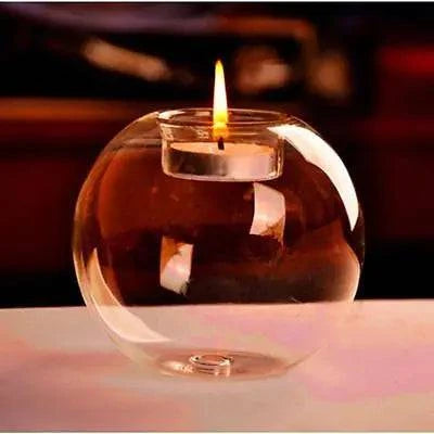 Elegant Europe-Style Round Hollow Candle Glass – Perfect for Weddings & Home Décor - The Gift Shop