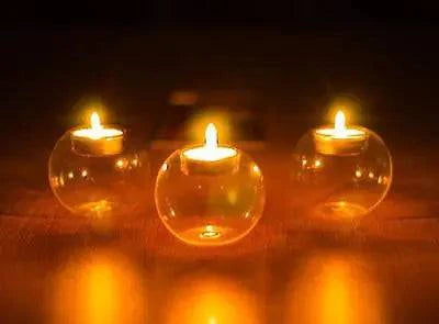 Elegant Europe-Style Round Hollow Candle Glass – Perfect for Weddings & Home Décor - The Gift Shop