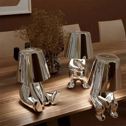 Little Golden Man Table Lamp - Whimsical USB Rechargeable Light - The Gift Shop