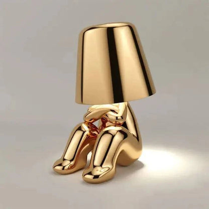 Little Golden Man Table Lamp - Whimsical USB Rechargeable Light - The Gift Shop