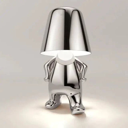 Little Golden Man Table Lamp - Whimsical USB Rechargeable Light - The Gift Shop
