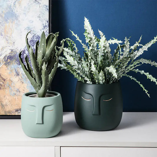 Ceramic Face Vase - The Gift Shop