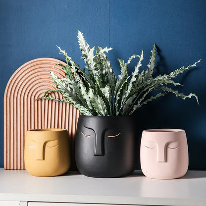 Ceramic Face Vase - The Gift Shop