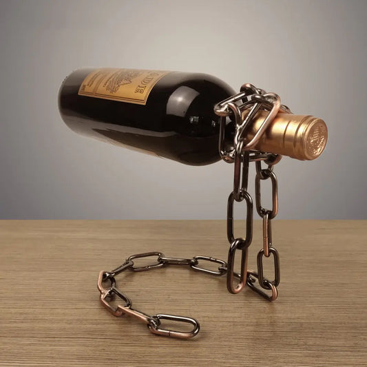 Metal Hanging Suspension Iron Chain Wine Rack - The Gift Shop