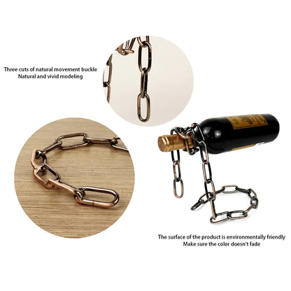 Metal Hanging Suspension Iron Chain Wine Rack - The Gift Shop