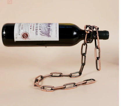 Metal Hanging Suspension Iron Chain Wine Rack - The Gift Shop