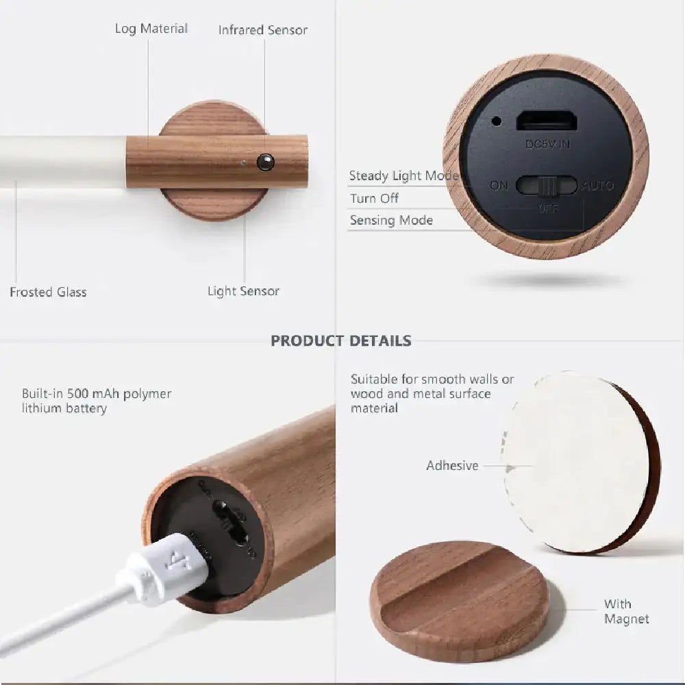 Wireless Rechargeable Wall Lamp | Modern Portable Lighting - The Gift Shop